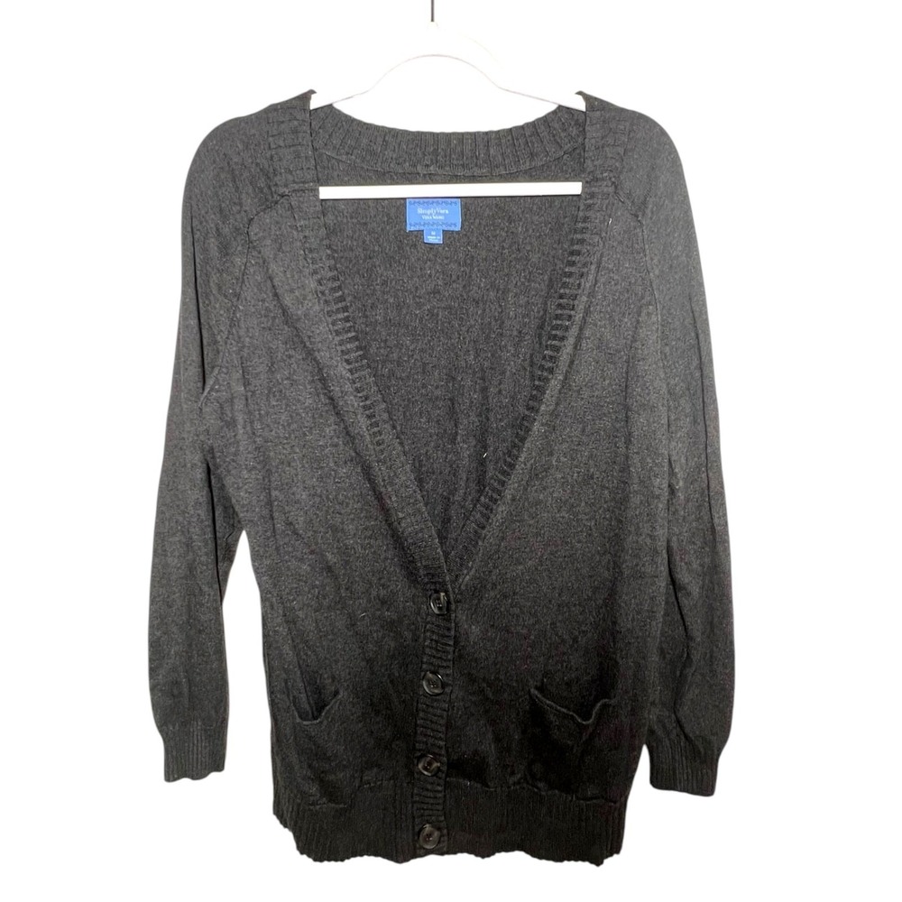 Vera Wang Women's Medium Gray Cardigan
